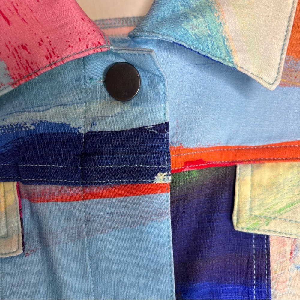 Colorful Abstract Women's Jacket - Picture 3 of 9
